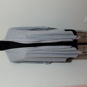 Justice Gray Knit Open Front Waterfall Cardigan - Size 16